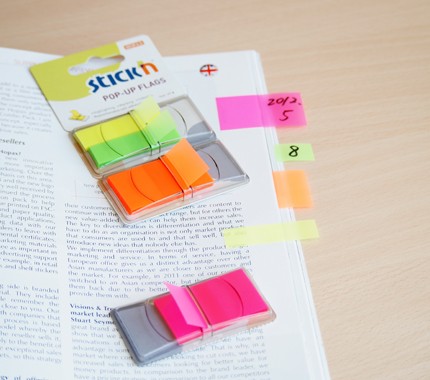 Закладки самокл. индексы пластиковые Stick`n 26002 12x45мм 5цв.в упак. 40лист Z-сложения блистер