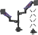 Кронштейн для мониторов Ultramounts UM742BP черный/фиолетовый 24&amp;quot;-57&amp;quot; макс.27кг крепление к столешнице поворот и наклон