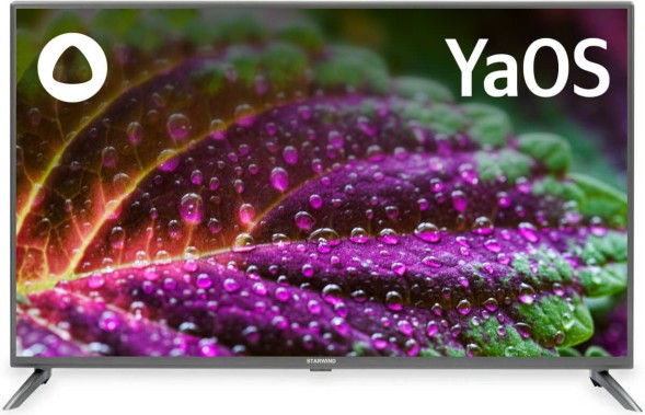 Телевизор LED Starwind 43&amp;quot; SW-LED43UG400 Яндекс.ТВ стальной 4K Ultra HD 60Hz DVB-T DVB-T2 DVB-C DVB-S DVB-S2 USB WiFi Smart TV