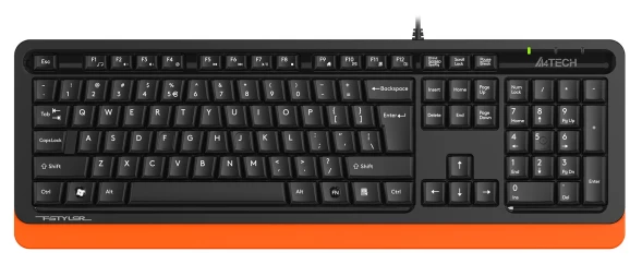 Клавиатура A4Tech Fstyler FKS10 черный/оранжевый USB