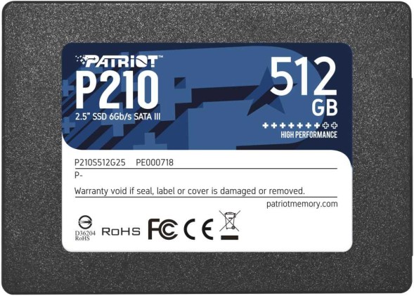 Накопитель SSD Patriot SATA-III 512GB P210S512G25 P210 2.5&amp;quot;