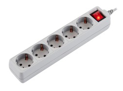 Сетевой фильтр PC Pet AP01006-1.8-G 1.8м (5 розеток) серый (пакет ПЭ)