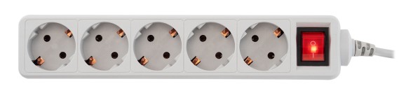 Сетевой фильтр PC Pet AP01006-1.8-G 1.8м (5 розеток) серый (пакет ПЭ)