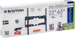 Кронштейн для телевизора Kromax ELEMENT-4 черный 22&amp;quot;-65&amp;quot; макс.50кг настенный наклон
