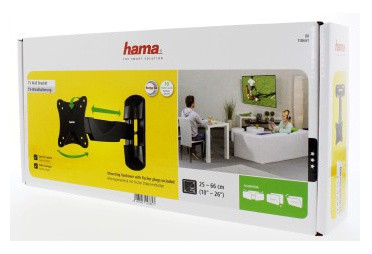 Кронштейн для телевизора Hama FULLMOTION черный 10&amp;quot;-26&amp;quot; макс.25кг настенный
