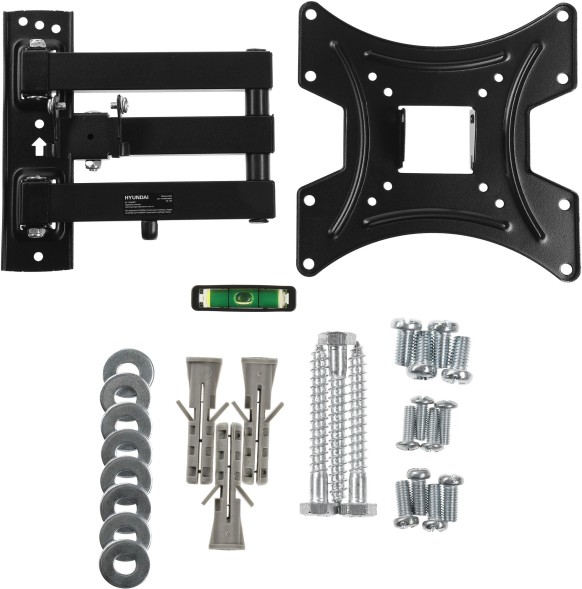 Кронштейн для телевизора Hyundai GL-N2 черный 20&amp;quot;-48&amp;quot; макс.15кг настенный поворотно-выдвижной и наклонный