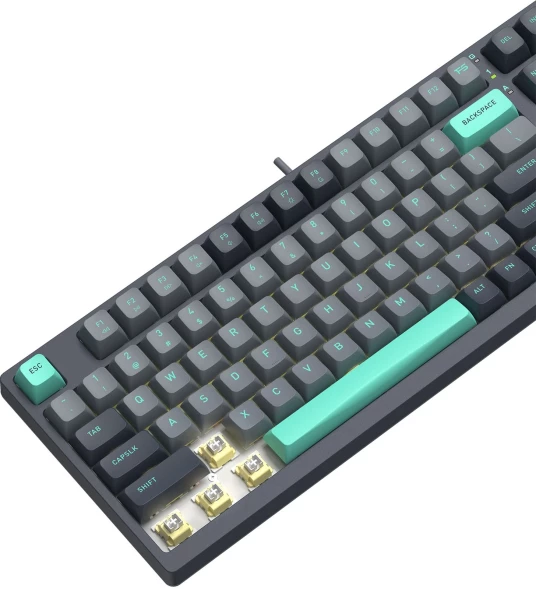 Клавиатура A4Tech Fstyler FS300 механическая черный/серый USB for gamer LED (FS300 PANDA ROCK)