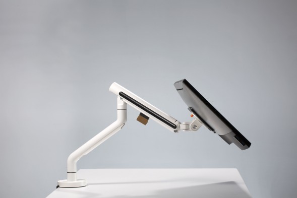 Кронштейн для мониторов Ultramounts UM725W белый 17&amp;quot;-32&amp;quot; макс.9кг крепление к столешнице поворот и наклон