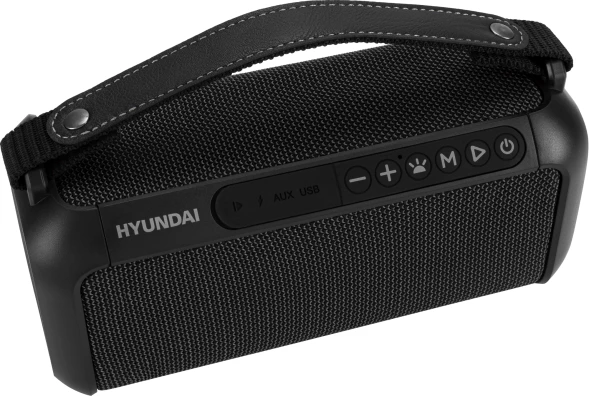 Колонка порт. Hyundai H-PS1007 черный 60W 2.0 BT 10м 2600mAh