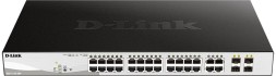 Коммутатор D-Link DGS-1210-28P/FL1A 28x1Гбит/с 4xКомбо(1000BASE-T/SFP) 24PoE 193W управляемый