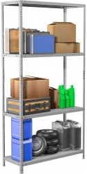 Стеллаж Практик MS Standart 200KD/100x40/4 пол.:4 разборная 2000x1000x400мм серый (S24099244402)