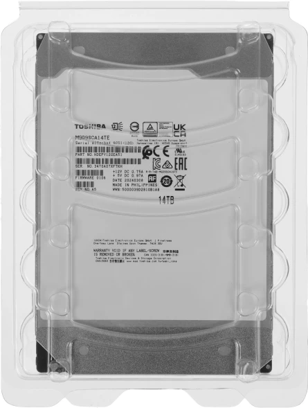 Жесткий диск Toshiba SAS 3.0 14TB MG09SCA14TE Server Enterprise Capacity (7200rpm) 512Mb 3.5&amp;quot; Bulk