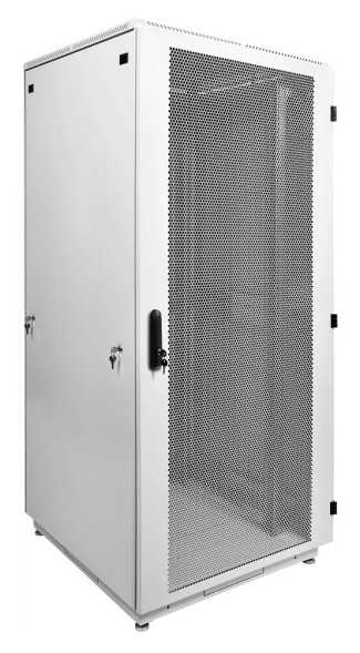 Шкаф серверный ЦМО (ШТК-М-42.8.10-4ААА) напольный 42U 800x1000мм пер.дв.перфор. задн.дв.спл.стал.лист 2 бок.пан. направл.под закл.гайки 550кг серый 855мм 134.3кг 180град. 2030мм IP20