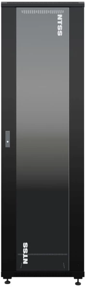 Шкаф коммутационный NTSS Премиум (NTSS-R42U6060GS-1BL) напольный 42U 600x600мм пер.дв.стекл металл 900кг черный 510мм 86кг 1987мм 20 металл