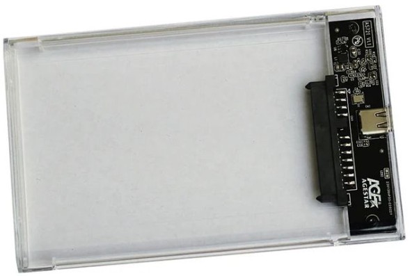 Внешний корпус для HDD/SSD AgeStar 3UB2P6C SATA III USB3.0 пластик прозрачный 2.5&amp;quot;