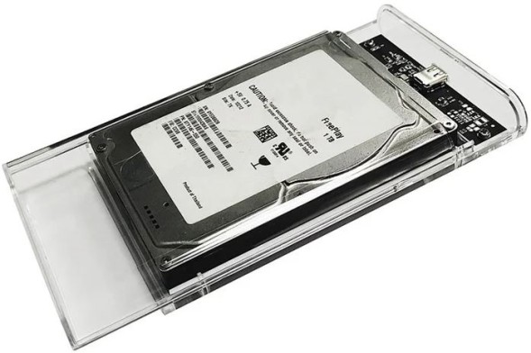 Внешний корпус для HDD/SSD AgeStar 3UB2P6C SATA III USB3.0 пластик прозрачный 2.5&amp;quot;