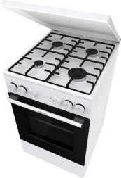 Плита Комбинированная Gorenje GK5A22WH белый (металлическая крышка) реш.сталь