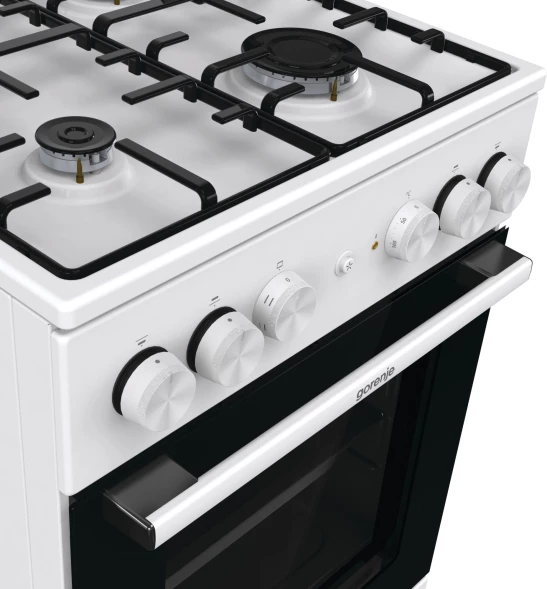 Плита Комбинированная Gorenje GK5A22WH белый (металлическая крышка) реш.сталь
