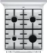 Плита Комбинированная Gorenje GK5A22WH белый (металлическая крышка) реш.сталь