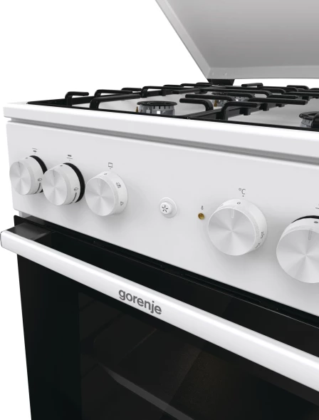 Плита Комбинированная Gorenje GK5A22WH белый (металлическая крышка) реш.сталь