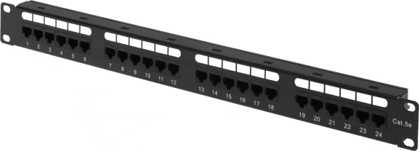 Патч-панель Lanmaster NM-PPU24C 19&amp;quot; 1U 24xRJ45 кат.5E UTP