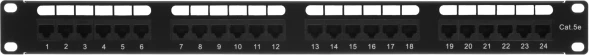Патч-панель Lanmaster NM-PPU24C 19&amp;quot; 1U 24xRJ45 кат.5E UTP