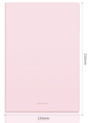 Блокнот Deli EN140LPINK A5 210х143мм искусст. кожа 96л линейка мягкая обложка розовый