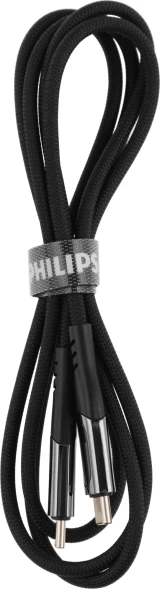 Кабель Philips DLC9100 USB Type-C (m)-USB Type-C (m) 1.2м черный коробка (упак.:1шт)