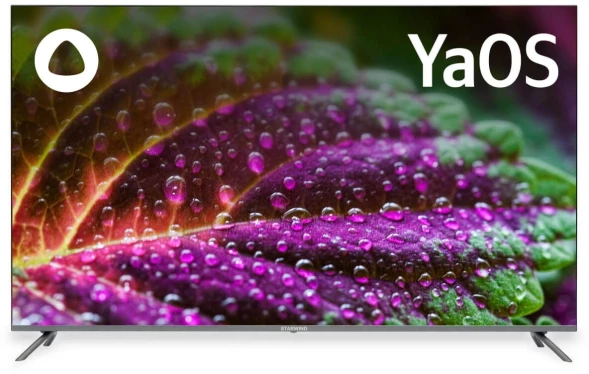 Телевизор LED Starwind 58&amp;quot; SW-LED58UG401 Яндекс.ТВ Frameless стальной 4K Ultra HD 60Hz DVB-T DVB-T2 DVB-C DVB-S DVB-S2 USB WiFi Smart TV