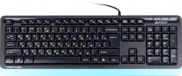 Клавиатура A4Tech Fstyler FK10 черный/синий USB