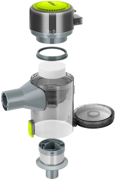 Пылесос Kitfort КТ-5306 250Вт серый/зеленый