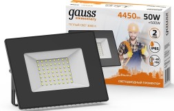 Прожектор уличный Gauss Elementary 613527150 светодиодный 50Втчерный