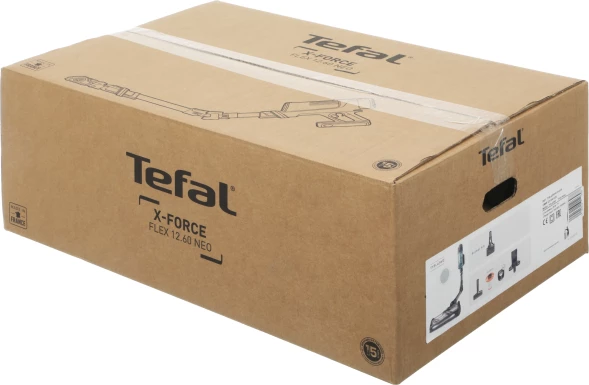 Пылесос Tefal X-Force Flex TY9L42WO 380Вт серый/зеленый