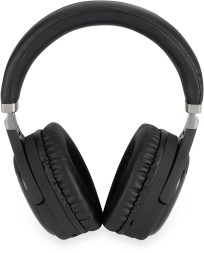 Гарнитура накладные Digma BT-16 черный беспроводные bluetooth оголовье (BT-16B)