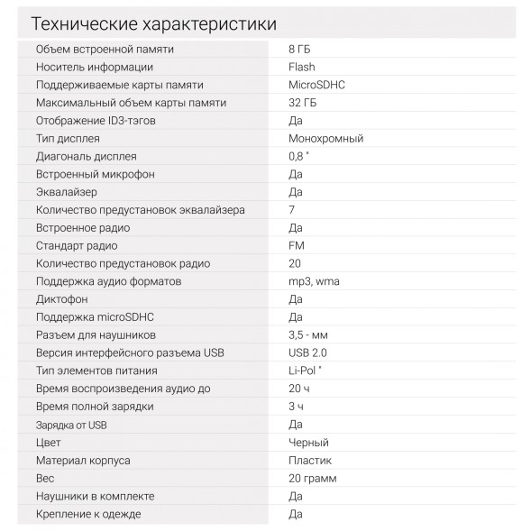 Плеер Flash Digma R3 8Gb черный/0.8&amp;quot;/FM/microSDHC/clip
