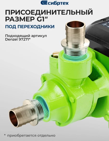 Насос садовый Сибртех СПН370-Ч 370Вт 1700л/час вихревой (97241)