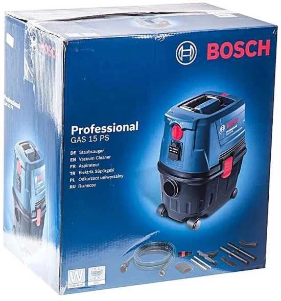 Строительный пылесос Bosch GAS 15 PS 1100Вт (уборка: сухая/влажная/выдув) синий