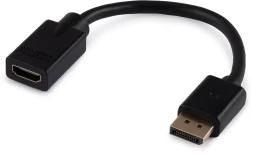 Переходник Buro DisplayPort (m)/HDMI (f) черный (BU-HDMI(F)-DP(M))
