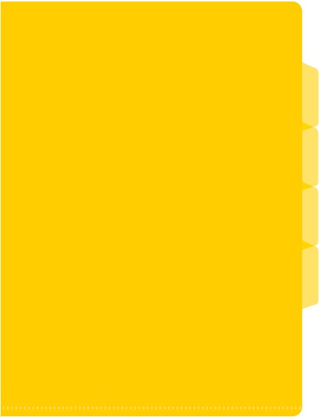 Папка-уголок Бюрократ -E356YEL 3 уровн. A4 пластик 0.15мм желтый