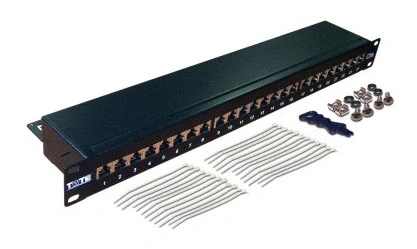 Патч-панель Lanmaster TWT-PP24STP 19&amp;quot; 1U 24xRJ45 кат.5E FTP