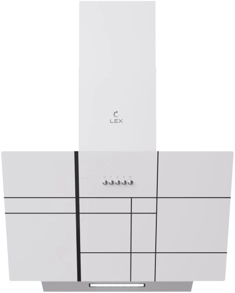 Вытяжка каминная Lex Moza 600 R1 белый управление: кнопочное (1 мотор)