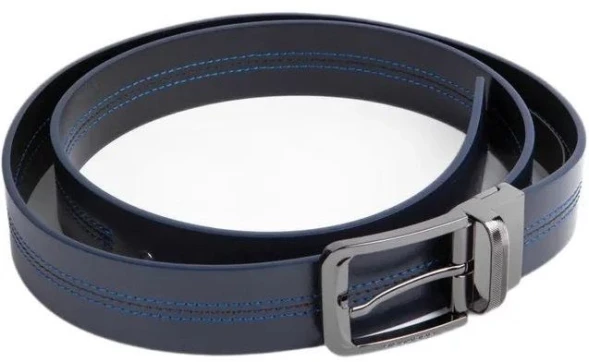 Ремень мужской Piquadro Blue Square CU6742B2/BLUN 125х3.5см синий/черный натур.кожа