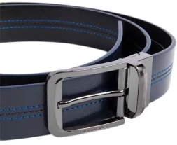 Ремень мужской Piquadro Blue Square CU6742B2/BLUN 125х3.5см синий/черный натур.кожа
