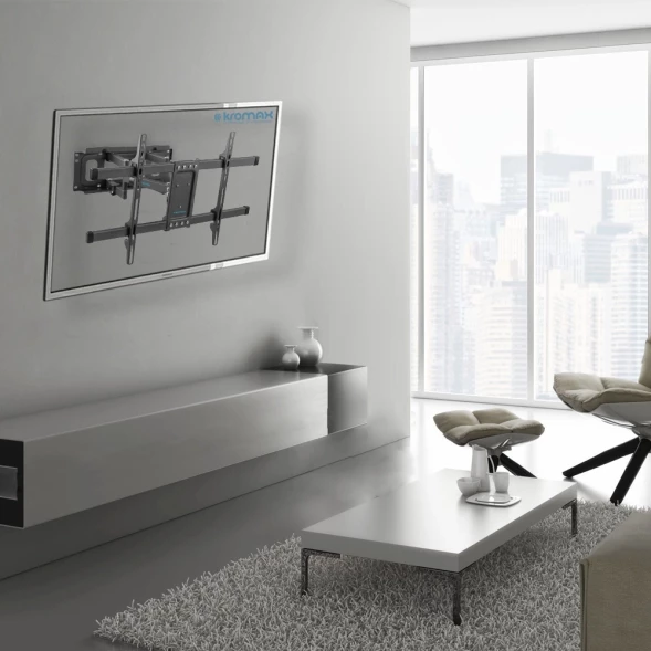 Кронштейн для телевизора Kromax CORBEL-8 титан 32&amp;quot;-75&amp;quot; макс.55кг настенный поворот и наклон