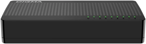 Коммутатор Digma DSW-108GE DSW-108GEV2 (L2) 8x1Гбит/с неуправляемый