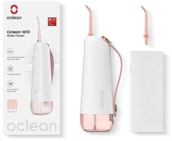 Ирригатор Oclean W10 микроп.техн. 2насад. розовый