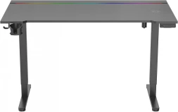Стол для компьютера Cactus CS-EDXL-GBK столешница МДФ черный карбоновый каркас черный 140x60см