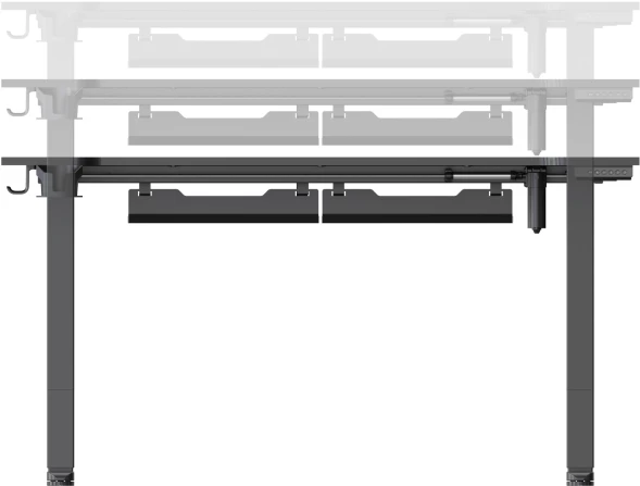 Стол для компьютера Cactus CS-EDXL-GBK столешница МДФ черный карбоновый каркас черный 140x60см
