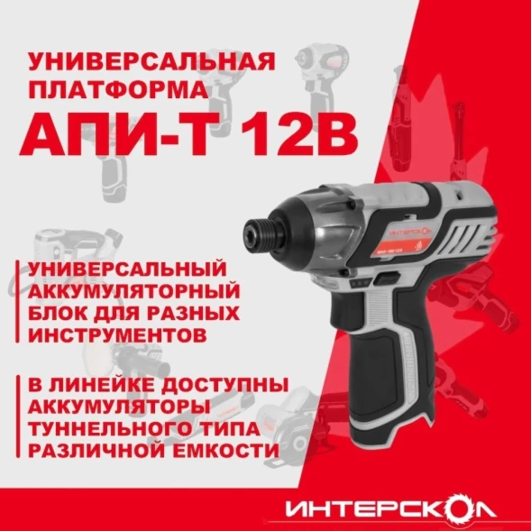 Шуруповерт Интерскол ШАУ-100/12Э аккум. патрон:шестигр.1/4&amp;quot; (кейс в комплекте) (808.2.2.70)