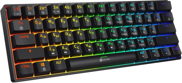 Клавиатура Оклик K713X механическая черный USB Multimedia for gamer LED